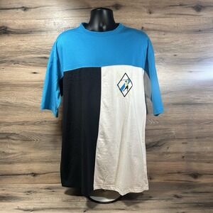 Vintage Jantzen‎ Shirt Mens XL Blue Black White  80s 90s Golf TEE Tshirt